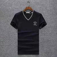 versace logo t-shirt classic medusa col v-blue